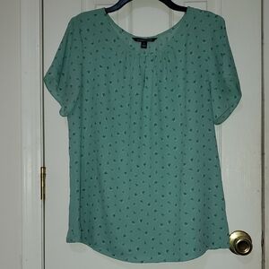 EUC 41 Hawthorn Teal Patterned Blouse